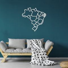 Quadro Escultura de Parede, Mapa do Brasil, em Acrílico, Relevo - comprar online