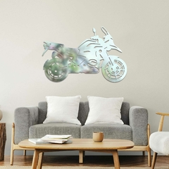 Quadro Escultura de Parede Motocicleta Esportiva, em Acrílico - Parede Com Estilo | Arte e design Atual