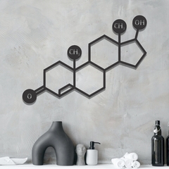 Quadro Escultura de Parede Fórmula Hormônio Testosterona