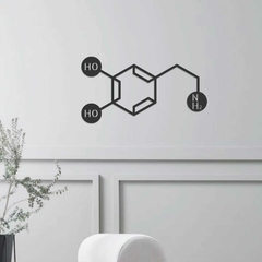 Quadro Escultura de Parede Fórmula Hormônio Dopamina - Parede Com Estilo | Arte e design Atual