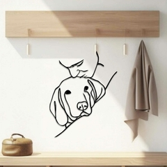 Quadro Escultura de Parede Abraço Labrador, em Acrílico - comprar online