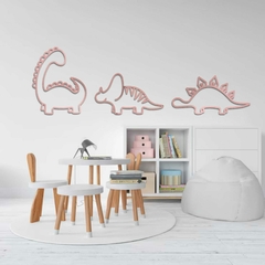 Conjunto Dinossauro de parede kids, em Acrílico - Parede Com Estilo | Arte e design Atual