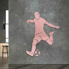 Quadro Escultura de Parede Jogador de Futebol 01, em Acrílico - Parede Com Estilo | Arte e design Atual