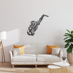 O Quadro Escultura Saxofone em Acrílico, Relevo - comprar online