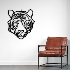 Quadro Escultura de Parede Cabeça Tigre Art Line, em Acrílico - comprar online