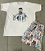 Pijama Adulto Verano con bolsillo Messi Argentina