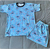 Pijama adulto verano FULL PRINT con bolsillo Stitch Celeste - comprar online