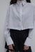 Camisa Crop Blanca Rayada - Agus Chueizer en internet