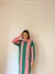 VESTIDO STRIPES rosa/verde - Lasso - comprar online