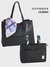 TOTE NEGRA + BOLSITO ORGANIZADOR NEGRO - Vichka