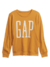 Moletom com gola Careca Gap Logo Amarelo Feminino