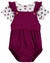 Conjunto Infantil Menina Romper Vinho Carter's