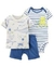 Conjunto Infantil Menino fundo do Mar kit Com 3 Peças Carter’s