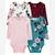 Body infantil Menina Flores Kit com 4 Pecas Carter`s