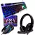 Kit Gamer 4 em 1 Teclado Mouse Fone Mousepad Mox MO-KM600 Az