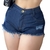 Short Jeans Feminino Curto Cintura Alta Modelo Detonado - SKU 29127