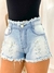 Short Jeans Feminino destroyed Jeans Premium Da moda Short curto - SKU 29124