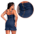 Vestido Feminino Jeans Azul escuro Com Lycra - Sku 41124 - loja online