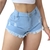 Short Jeans Feminino Curto Cintura Alta Modelo Detonado - SKU 29128 - LiceManu