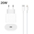 Kit Carregador 10W 20W Para iPhone Com Cabo Usb 6 7 8 X Xr Xs Max 11 12 13 14 Pro Max - comprar online