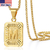 Nome inicial colares para mulheres cor do ouro 26 letras pingente caixa corrente - comprar online