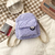 Imagem do Mini mochila feminina de veludo, mochilas pequenas, bolsas casuais simples para