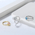Anel Formato de Coração Prata 925 com zircônia/anéis de luxo para mulheres