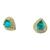 BRINCO GOTA EM ZIRCONIA, COR TURMALINA - comprar online