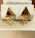 CONJUNTO FOLHEADO A OURO FORMATO TRIANGULAR - comprar online