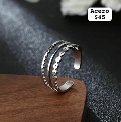 ANILLO TRIPLE DE ACERO INOXIDABLE