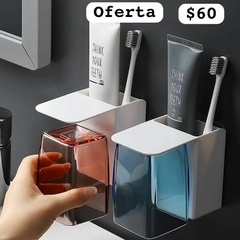 Porta cepillos y vaso