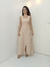 Vestido Sofia Nude com Cinto - Atelie Eliana Martins