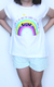 Remera Arcoiris Blanca