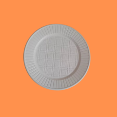 PLATO PLASTICO 22 CMS BLANCO X 50 UNIDADES