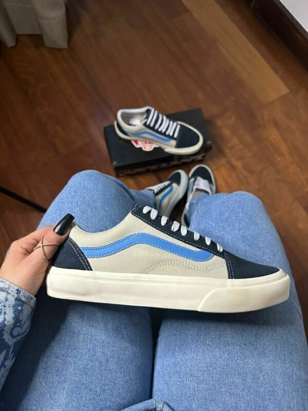 Vans azul marinho feminino fashion