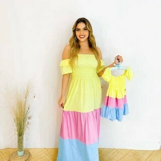 Vestido tal mãe sales tal filha longo