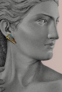 Blue-gray tanager earrings - buy online