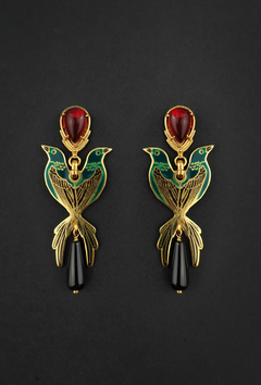 Mirrored birds earrings