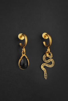 Mini water snake earrings on internet