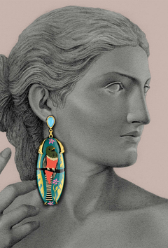 Mopa Mopa trogon birds earrings - buy online