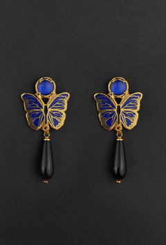 Morpho Helenor butterflies earrings