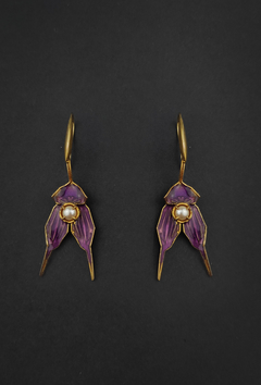Vampire orchid earrings