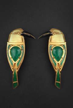 Emmerald toucanet earrings