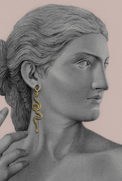 Asymetrical vipers earrings - La Libertad Jewelry