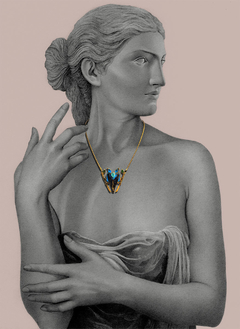 Gray-blue tanager necklace - buy online