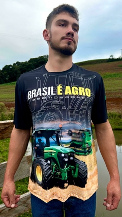 CAMISETA TÉRMICA PROTEÇÃO SOLAR UV50+ BRASIL É AGRO REF. CASUAL 004 - comprar online