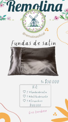 Funda de satin Gris Verdoso en internet