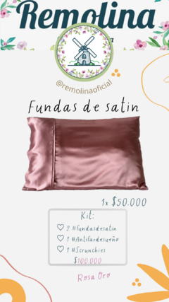 Funda de satin Rosa Oro en internet