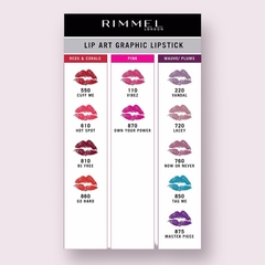 Lápiz y labial líquido Lip Art Graphic Rimmel - comprar online