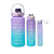 Kit Garrafa de Água Squeeze Motivacional Com Adesivos 300ML+900ML+2000ML